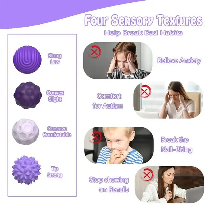 Boules sensorielles magnétiques en Silicone, jouet Fidget, balles d'inquiétude, autisme, apaisant, j