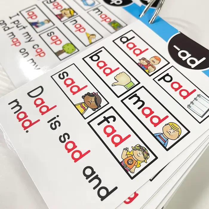 Cartes d'apprentissage de la phonétique anglaise Montessori, jouets éducatifs pour enfants de la mat