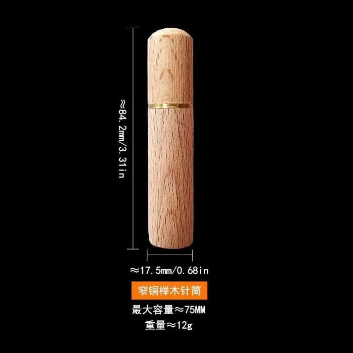 Tube de rangement d'aiguilles à coudre à la main, boîte en bois pour bricolage, outils de tricot du