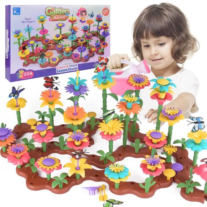Cultivez leur imagination avec le jouet de construction de jardin de fleurs éducatif STEM – Cadeau p