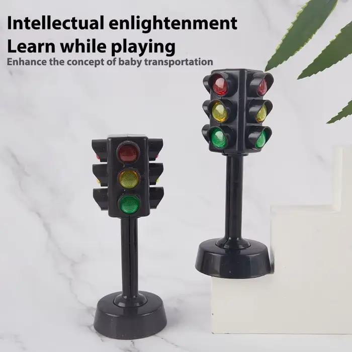 2 pièces/ensemble feux de circulation jouets classique scène de Parking modèles en plastique jouet M
