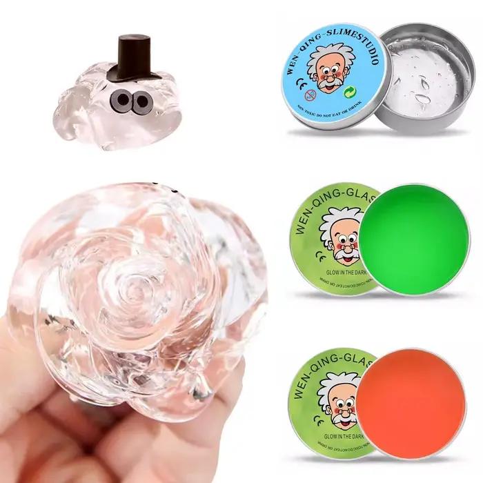 Kit de Pâte à Modeler Liquide Réutilisable Effet Cristal, Jouet Anti-Stress Sûr pour Enfants, Argile