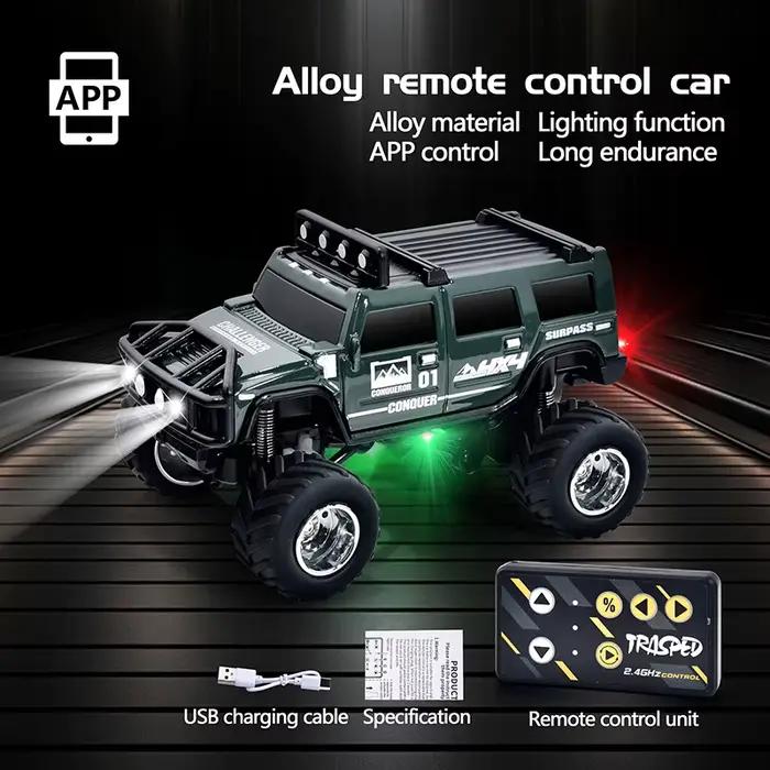 Enfant RC 1:64 double Mode 2.4G Mini voiture télécommande Tuck alliage jouet voiture régulateur de v
