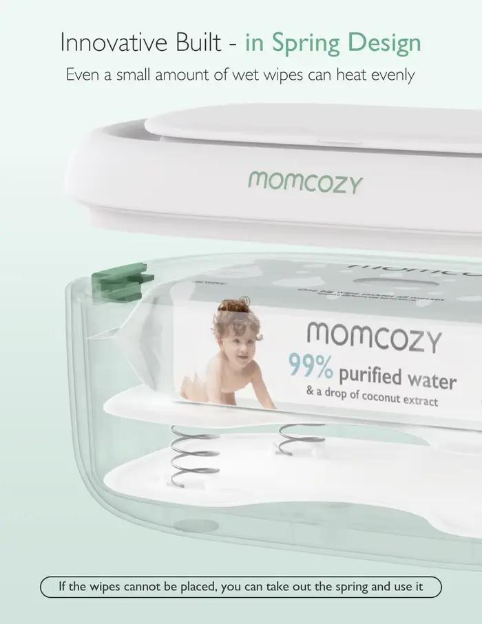 Momcozy Chauffe-lingettes pour bébé, grande capacité, chauffage rapide et uniforme, 4 modes de contr