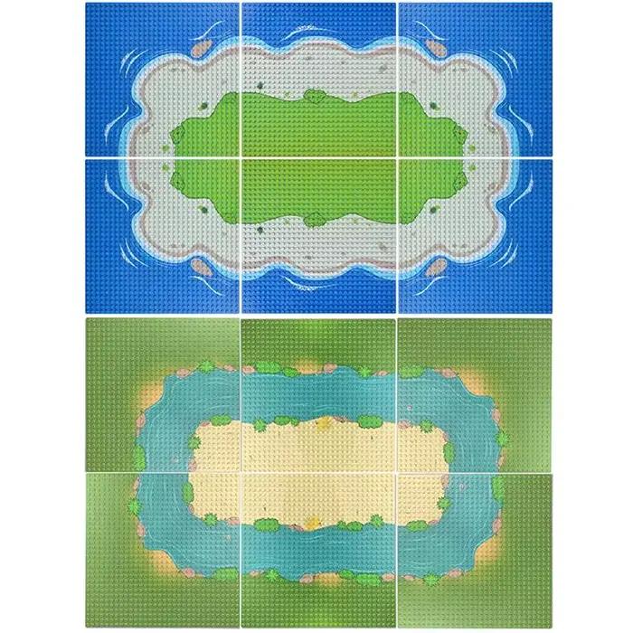 Plaques de Base classiques 32x32 32x16 points, blocs de bricolage, briques de route de ville de peti