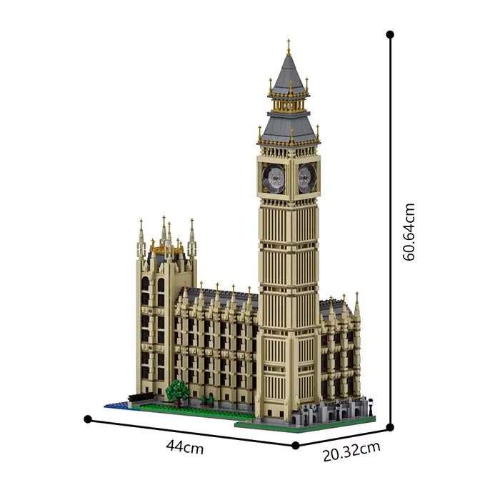 MOC Big Ben blocs de construction modulaires modèle londres Big Ben célèbre rue vue Architecture bri