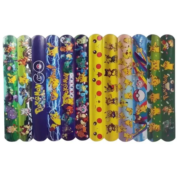 Bracelets Pokemon Pikachu, Bracelet à pression, personnages de poupée Anime, anneau à main pour enfa