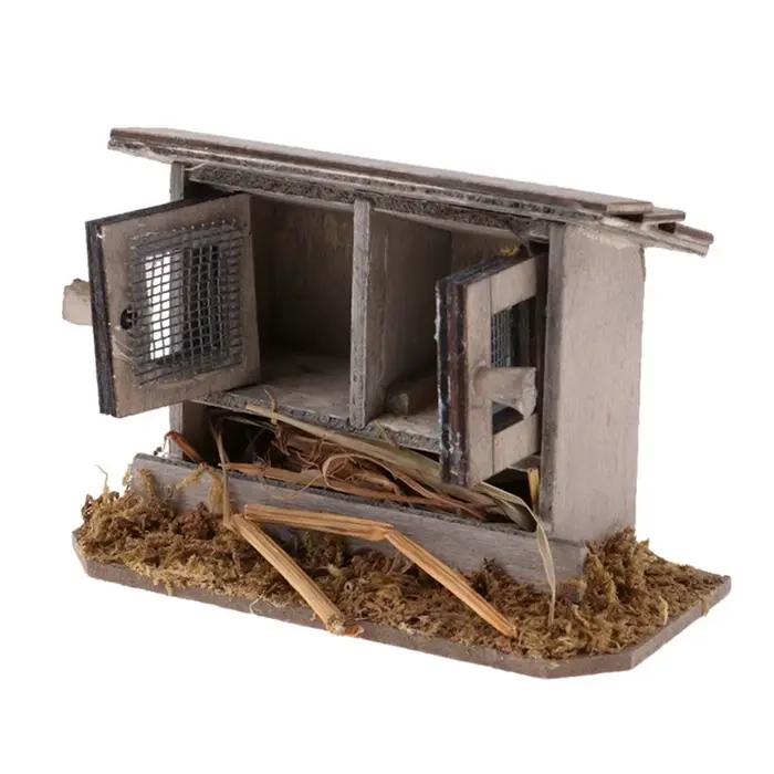 Poulailler Miniature échelle 1:12, Mini pont en arc, scène extérieure, modèle de poupées, accessoire