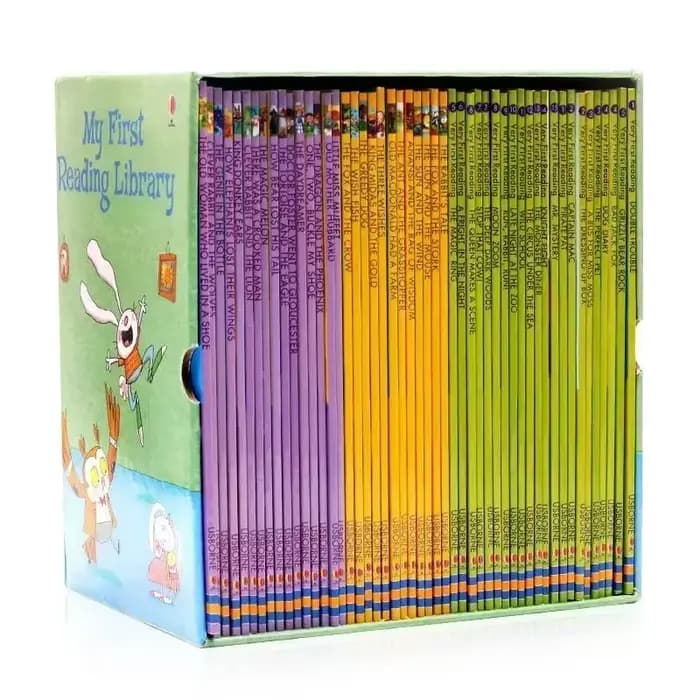 Livres d'images d'histoire de lecture en anglais pour enfants, Usborne, ma première bibliothèque de