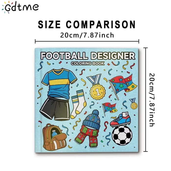  FOOTBALL DESIGNER Livre de coloriage pour la relaxation | 24 pages de dessins colorés et joyeu