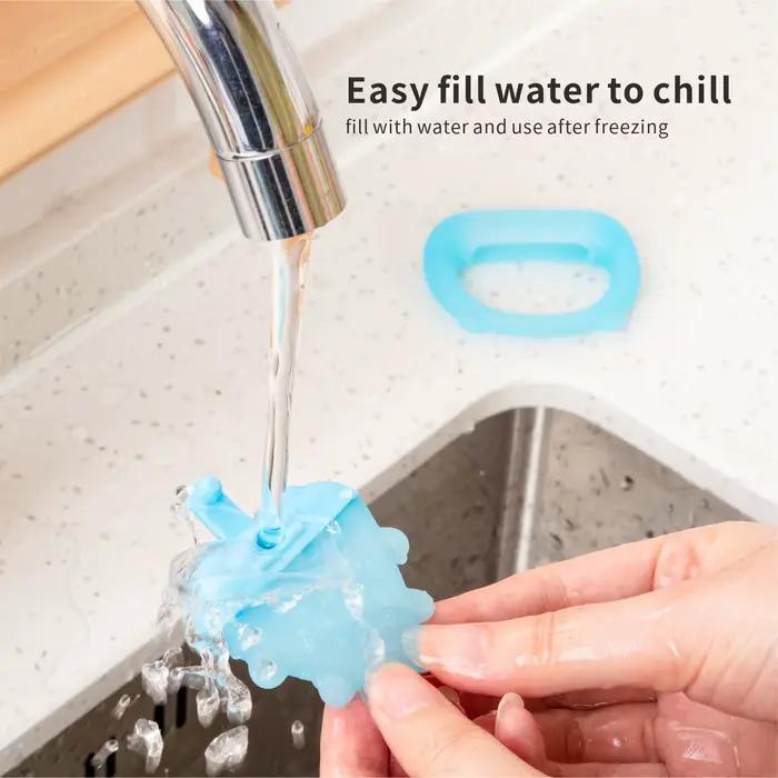 Jouets de dentition en silicone pour bébé congélables – Soulagement du refroidissement pour bébés de