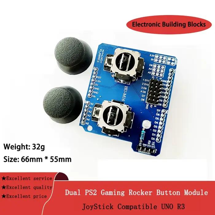 Blocs de construction électroniques, module de bouton de joystick de jeu PS2 bidirectionnel, JoyStic