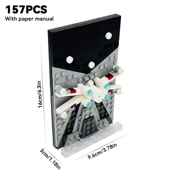 Blocs de construction de vaisseau spatial de chasse spatial, modèle créatif pour adultes et enfants,