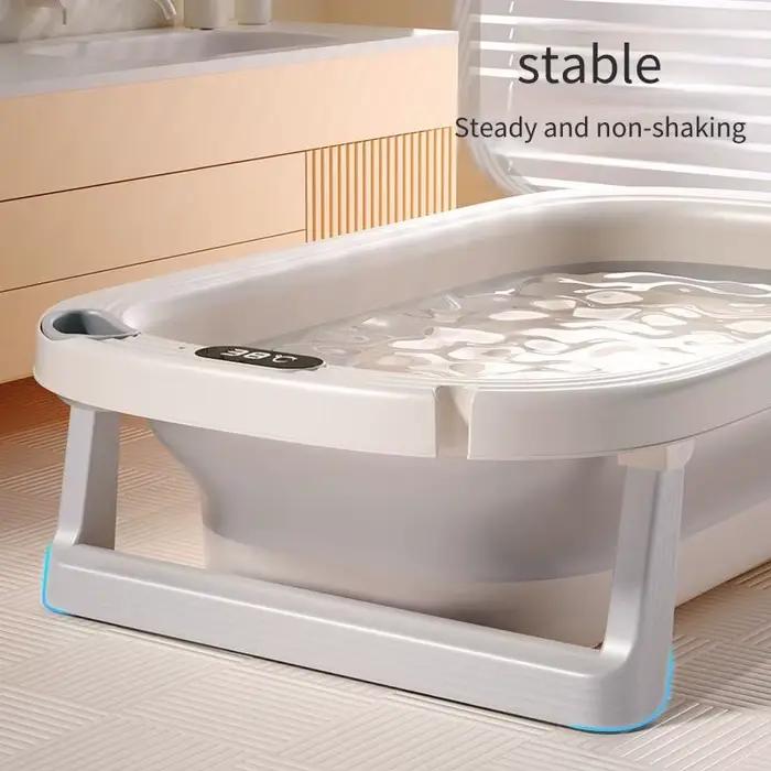 Bassin de douche pour bébé sensible à la température, baignoire pliable et Portable pour bébé, Modes