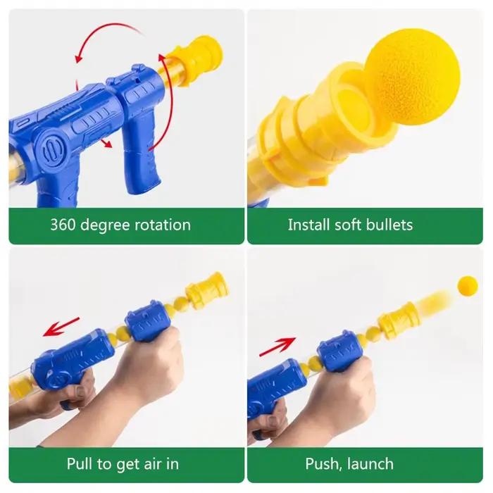 Jouets de canard de tir affamés, pistolet à air, balle molle avec lumière, jeux de combat de marquag