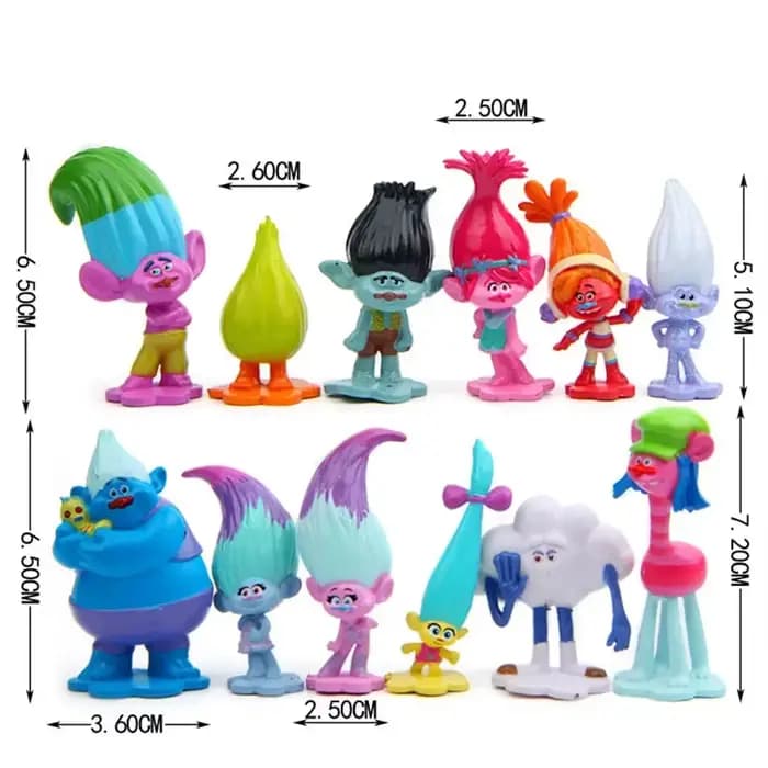Figurine Trolls Branch Critter Skitter 2026 – Mignonne, Kawaii, Anime – Jouet, Poupée, Modèle de Déc