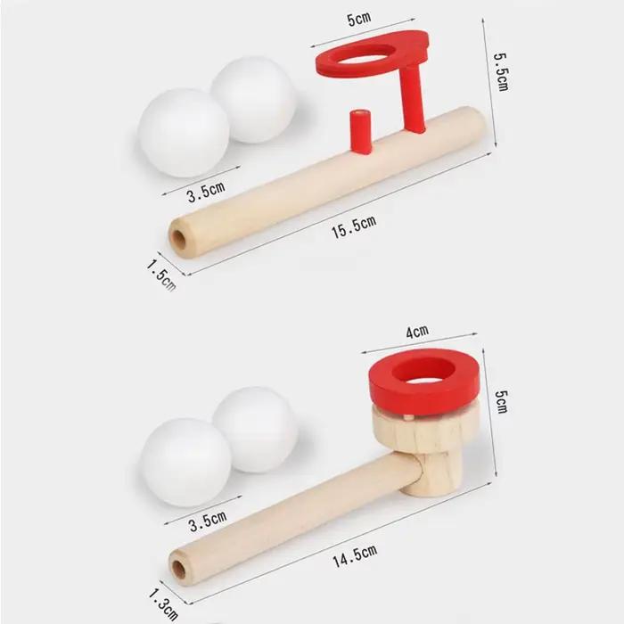 Jouets de soufflage d'équilibre en bois, tuyau de soufflage, sifflets, tuyau de soufflage flottant,
