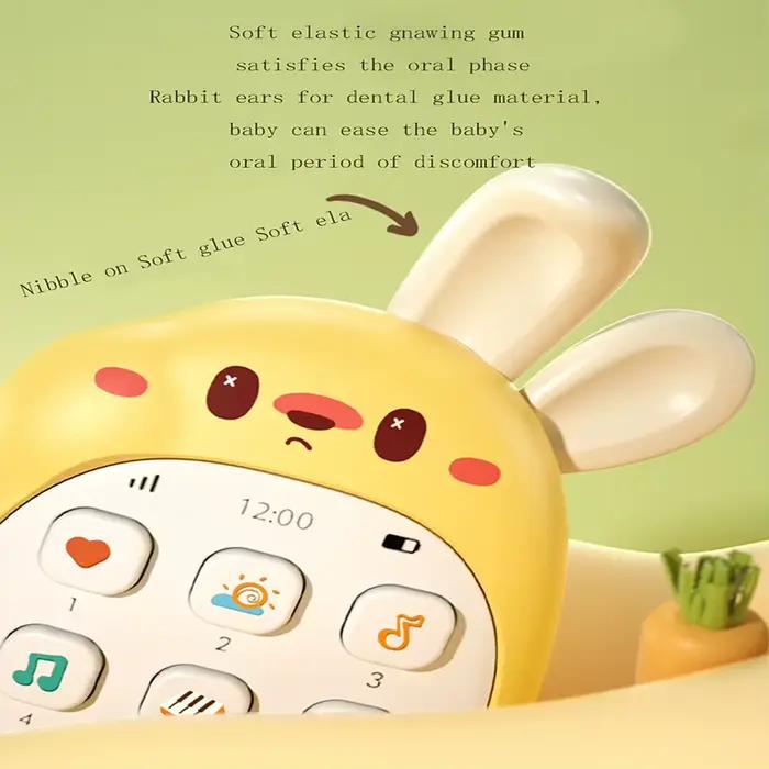 Jouets lapin pour enfants, téléphones mobiles, puzzle à croquer pour bébé, téléphone musical multifo