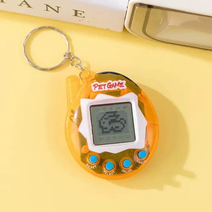 Mini console porte-clés Tamagotchi en russe, allemand, espagnol, polonais, animaux électroniques, je