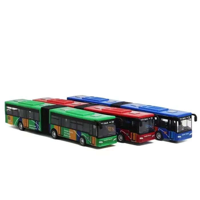 1:64 alliage ville Bus modèle véhicules ville Express Bus Double bus moulé sous pression véhicules j