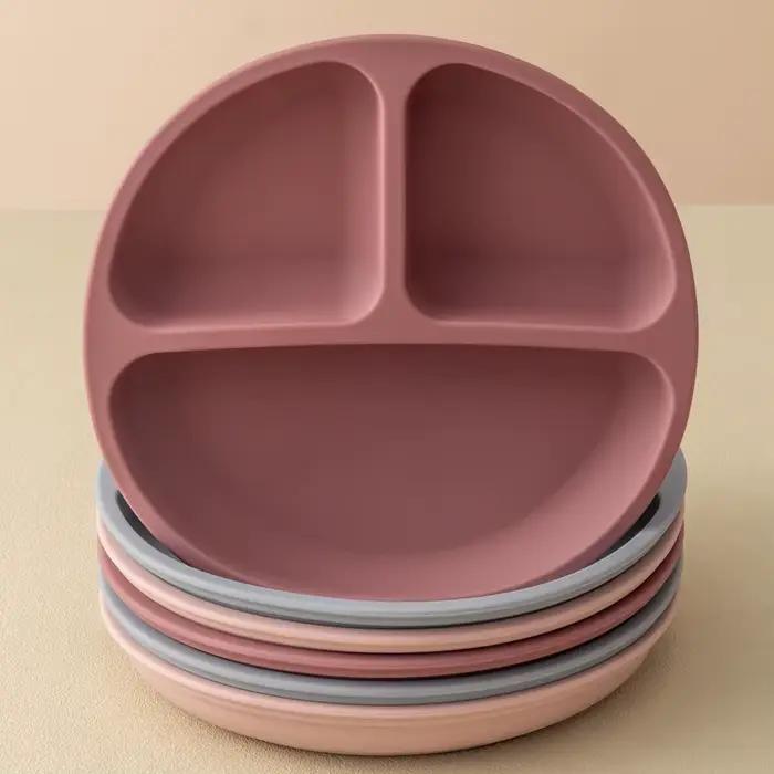 Assiette à manger en Silicone pour bébé, 1 pièce, sans BPA, plats pour enfants, aspiration, vaissell