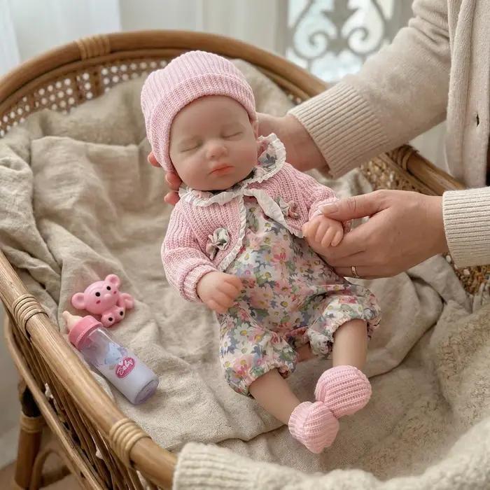 OtardDolls Loulou, poupée Reborn à bouche ouvrable, corps entier en silicone souple, poupée bébé gar