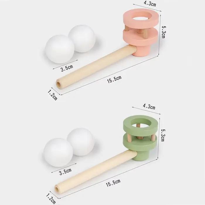 Jouets de soufflage d'équilibre en bois, tuyau de soufflage, sifflets, tuyau de soufflage flottant,