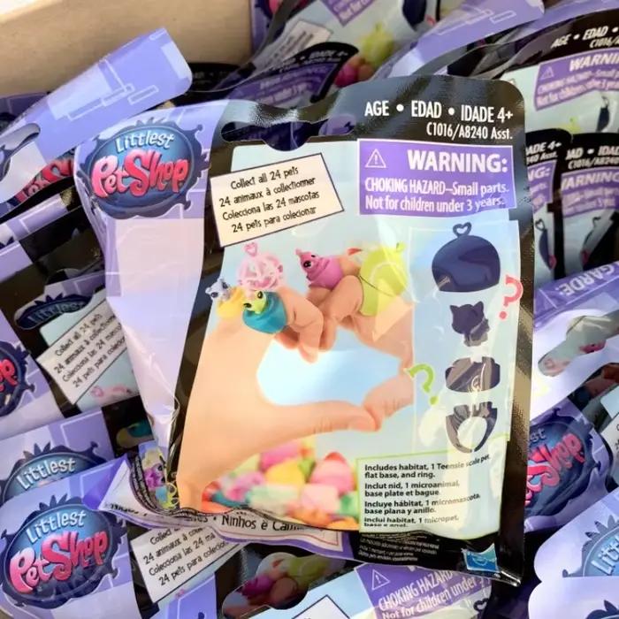 Hasbro Littlest Pet Shop LPS boîte aveugle jouet mignon grands yeux chat chien lapin modèle pendenti