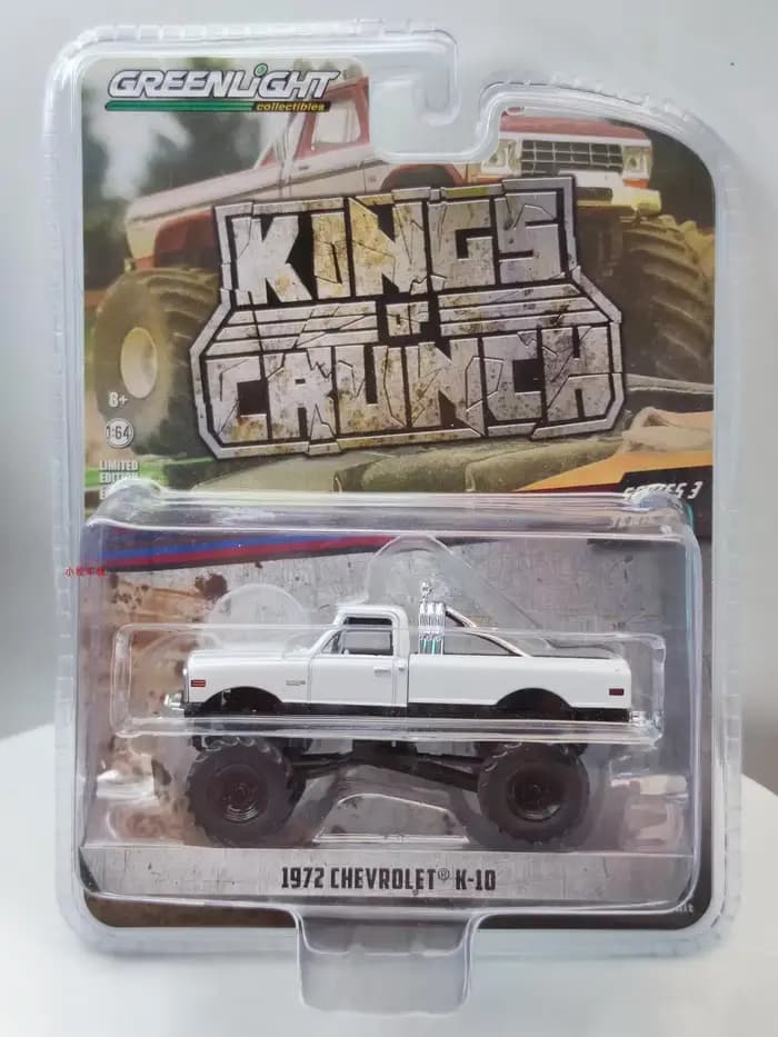 GreenLight 1:64 1972 K-10 Monster Bigfoot Truckcar, modèle de voiture en alliage moulé sous pression