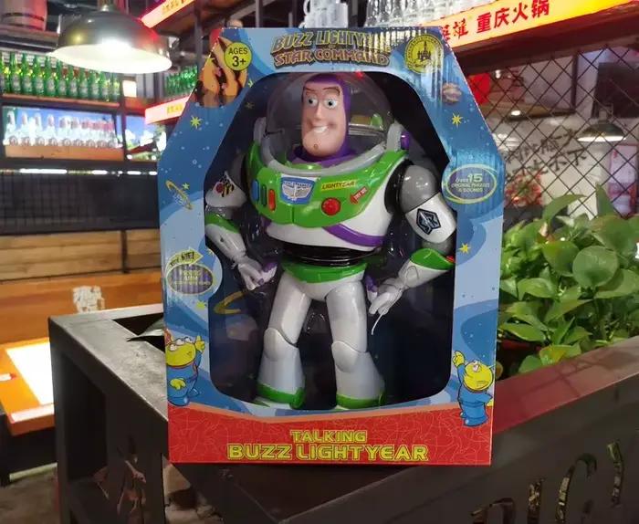 Figurine articulée parlante Buzz Lightyear Disney Toy Story, 33 cm, modèle sonore, collection de bur