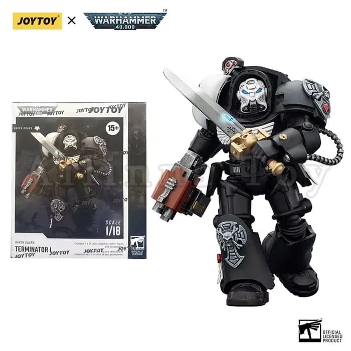 Figurine d'action JOYTOY 1/18 40K Garde Raven, modèle militaire d'anime