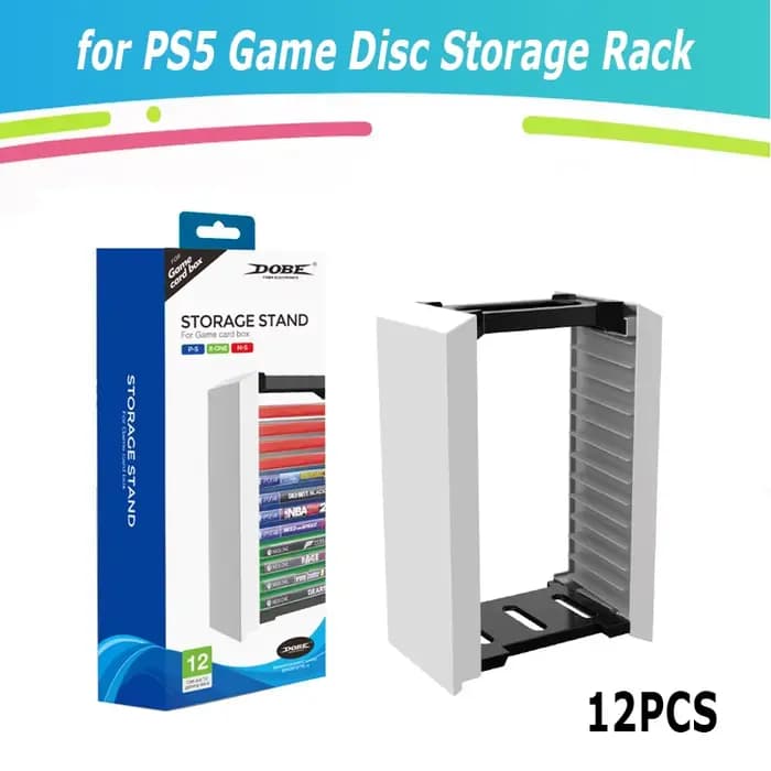 Pour PS5 jeu disque support boîte de rangement CD support peut stocker 12 disques de jeu jeu disque