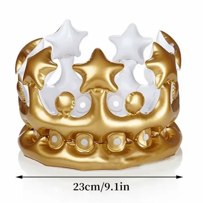 Couronne gonflable pour enfants et adultes, chapeaux d'anniversaire, casquette, jouet roi, décoratio
