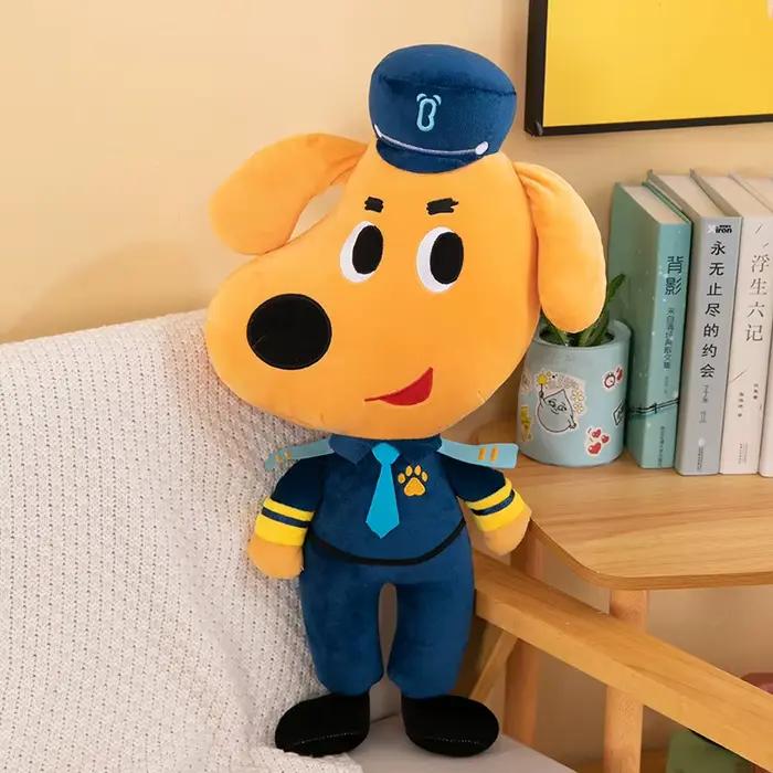 30 cm shérif Labrador chien en peluche poupée Anime sgent de sécurité Labrador loup chien en peluche