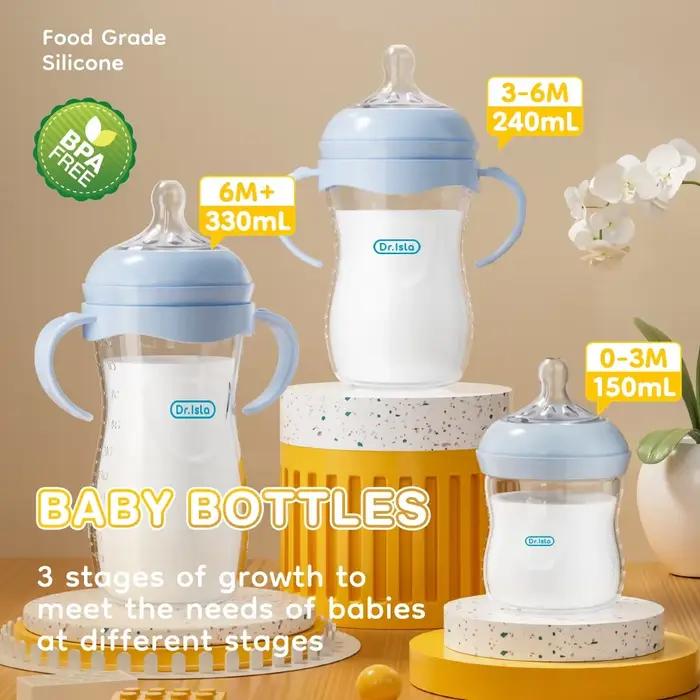 Biberon pour bébé 150/240/330ML, biberons en PP pour nouveau-né, anti-étouffement, anti-flatulence,