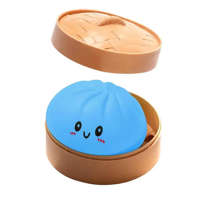 Nouveau Jouet Sensoriel Anti-Stress Squishy en Forme de Dumpling Pailleté avec Boîte