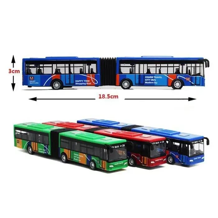 1:64 alliage ville Bus modèle véhicules ville Express Bus Double bus moulé sous pression véhicules j