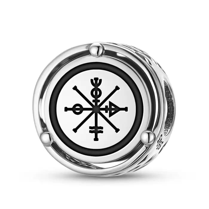 Breloque Tarot la roue de Fortune en argent Sterling 925, symbole adapté au Bracelet Original, acces