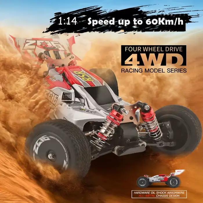 WLtoys 144001 1:14 RC Racing Car 65Km/h 2.4G Télécommande Haute Vitesse Off-Road Drift Shock Absorpt