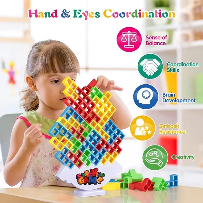 Jeux de société empilables d'équilibre, blocs de construction pour adultes et enfants, blocs de tour