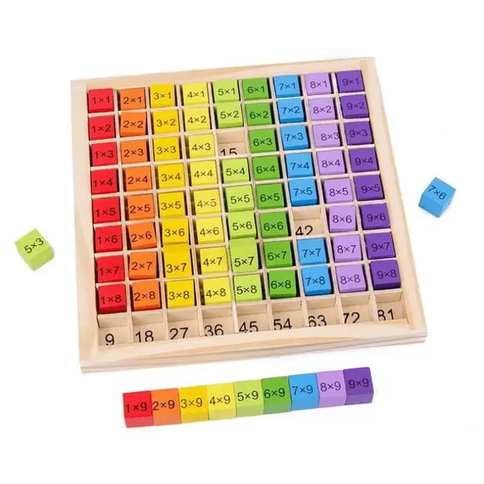 Jouets éducatifs mathématiques en bois Montessori pour enfants, jouets pour bébés, Table de Multipli
