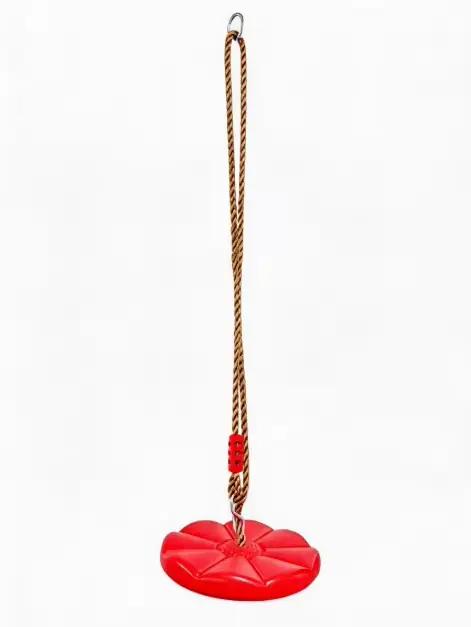 Balançoire à disque octogonal pour enfants, rouge et bleue, épaissie, suspendue, pour intérieur et e