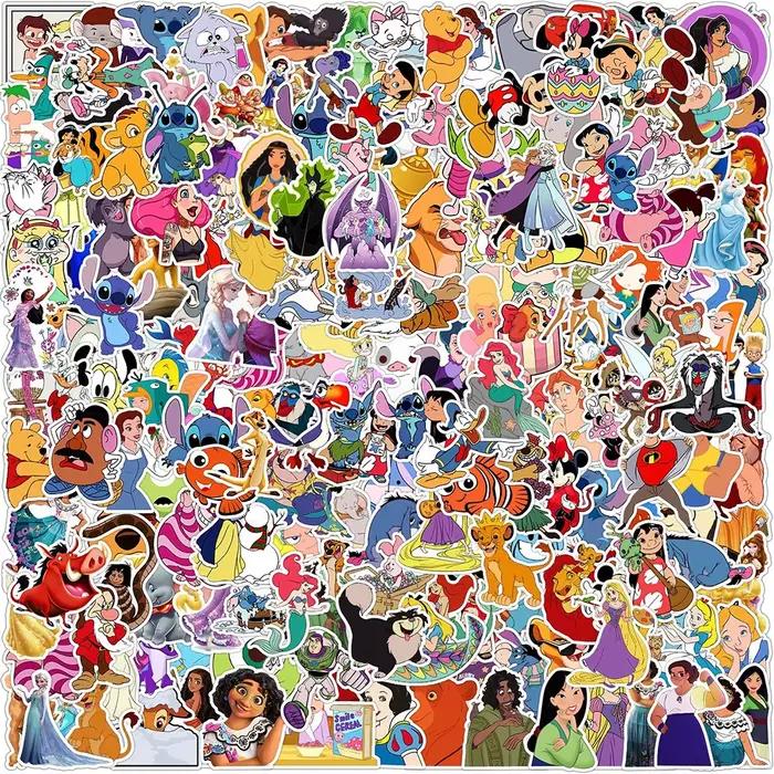 10/30/50/100/200 pièces Disney mignon mélange dessin animé Micky princesse autocollants ordinateur p