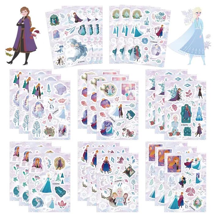 Autocollants de Puzzle Disney la reine des neiges, 8/16 feuilles, créez un visage, créer votre propr