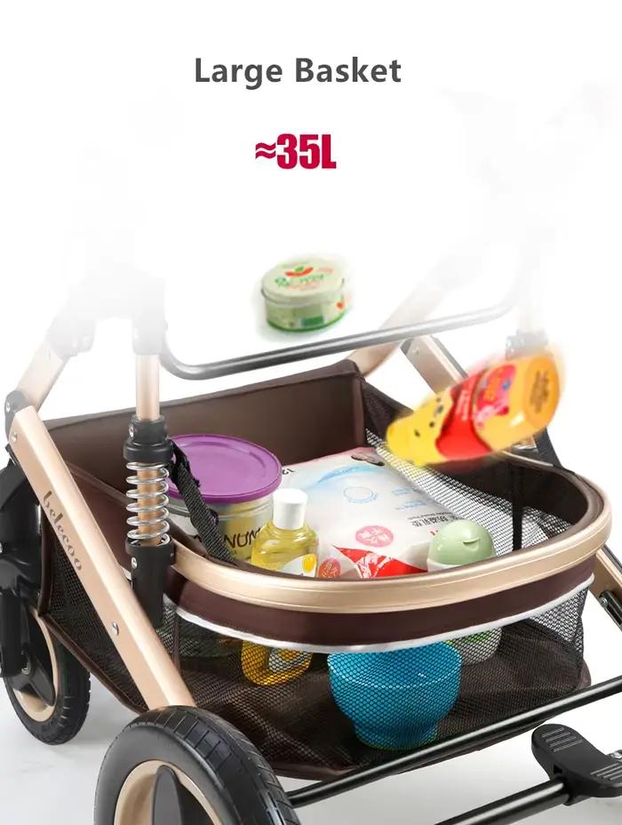 Poussette bébé 3 en 1 avec confort pour bébé, poussette bébé de haute qualité pour bébé de 0 à 3 ans