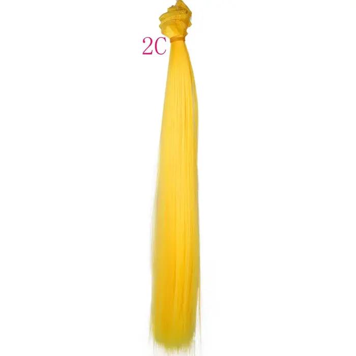 30 cm * 100 cm cheveux de poupée rose blanc vert bleu marron couleur orange jaune couleur droite BJD