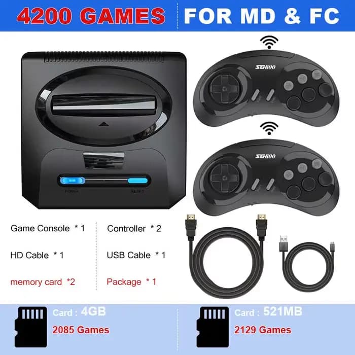 Console de jeu vidéo segas-md 16 bits pour Sega Mega Drive Genesis FC Dendy, prise en charge de la s