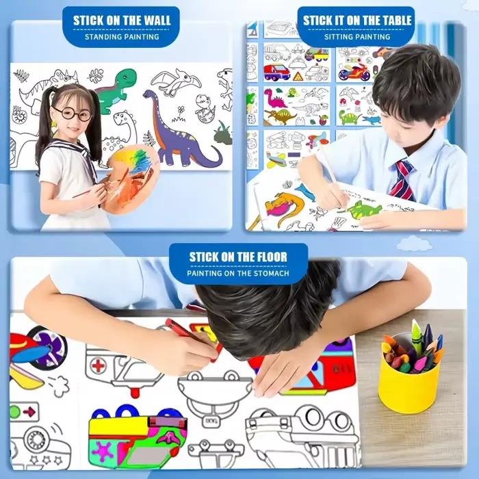 Jouets Montessori pour enfants de 3 mètres, rouleau de dessin Graffiti éducatif précoce, bricolage a