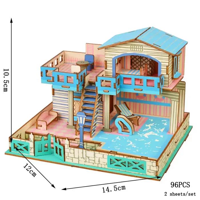Notre Dame cathédrale en bois 3D Puzzle maison de construction bateau avion voiture Puzzle modèle éd