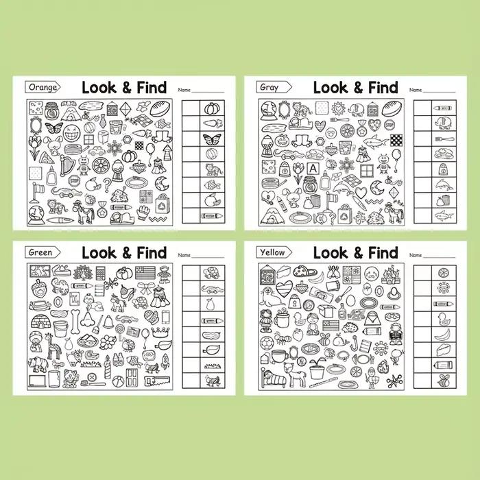 Livre de coloriage d'objets cachés pour enfants, contient plus de 100 activités de recherche et de c